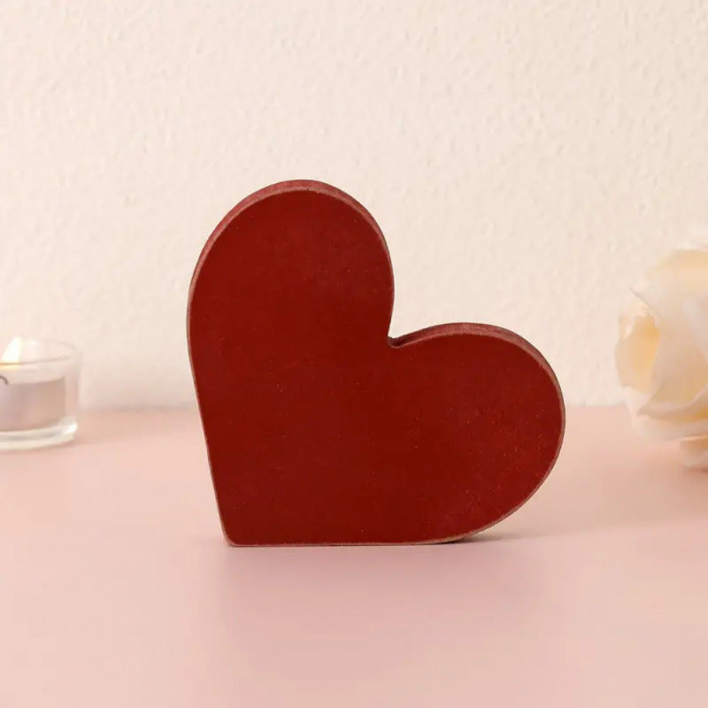 Cute Red Heart Wooden Decor ? Aesthetic Room Decoration