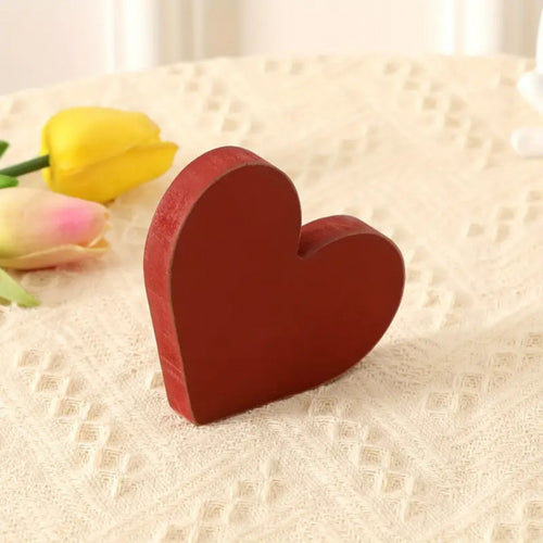 Cute Red Heart Wooden Decor ? Aesthetic Room Decoration