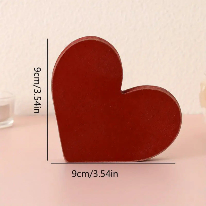 Cute Red Heart Wooden Decor ? Aesthetic Room Decoration